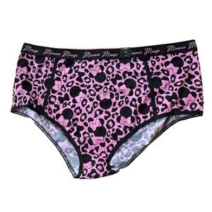 Torrid 4X Disney Pink Leopard‎ Minnie Mouse Mid Rise Cotton Brief Panty Panties